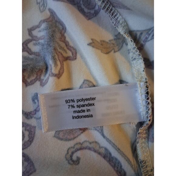 Lane Bryant Shirt 18/20 Soft Cozy Floral Square Neck Top 3/4 Sleeve Blouse - Picture 9 of 13